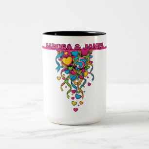 Tasse 2 Couleurs 5e anniversaire coloré