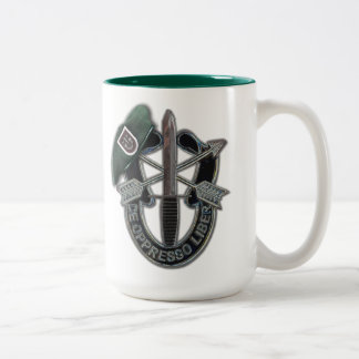 Tasse 2 Couleurs 5e forces spéciales berets verts anciens combattan