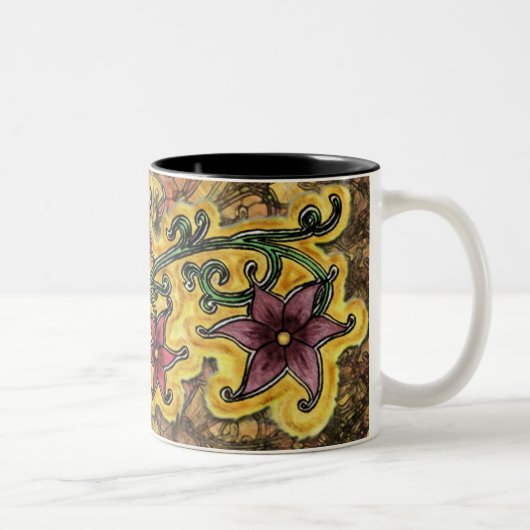 Tasse 2 Couleurs 5flowersnew2 (Droit)
