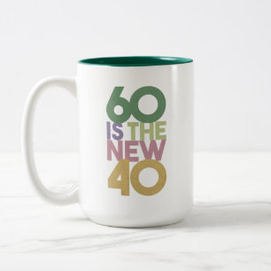 Tasse 2 Couleurs 60 est le nouveau cadeau 40 - 60e anniversaire Ess
