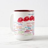 Tasse 2 Couleurs 60 noms de sucre (Devant gauche)