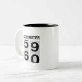 Tasse 2 Couleurs 60e ANNIVERSAIRE (Devant gauche)