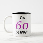Tasse 2 Couleurs 60e anniversaire Funny Motivational (Gauche)