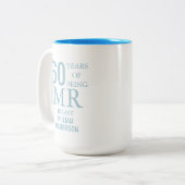 Tasse 2 Couleurs 60e anniversaire Mariage de M. Right Fun (Devant gauche)