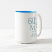 Tasse 2 Couleurs 60e anniversaire Mariage de M. Right Fun (Devant droit)