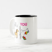 Tasse 2 Couleurs 60e anniversaire Unicorn (Devant gauche)