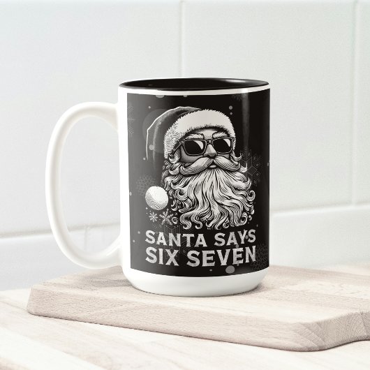 Tasse 2 Couleurs 67 Meme Funny Santa Says Six Seven Christmas
