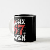 Tasse 2 Couleurs 67 Santa Hat Christmas Six Seven Funny Sayings (Devant gauche)