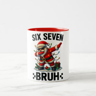 Tasse 2 Couleurs 67 Six Seven Burh Santa en train de dabber Noël
