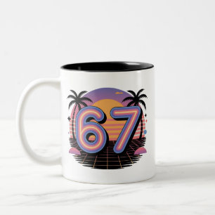Tasse 2 Couleurs 6 7 Six Seven Vaporwave Génération Z Alpha Mème