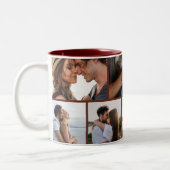 Tasse 2 Couleurs 6 Photo Western First Christmas Married (Gauche)