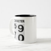 Tasse 2 Couleurs 70e anniversaire Oldomètre (Devant gauche)