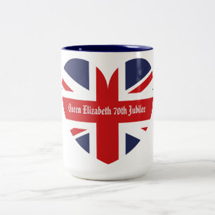 Tasse 2 Couleurs 70e jubilé de la reine Elizabeth 