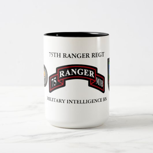 TASSE 2 COULEURS 75E RÉGIMENT DE RANGER RENSEIGNEMENT MILITAIRE BN (Centre)