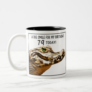Tasse 2 Couleurs 79e anniversaire Alligator Smile