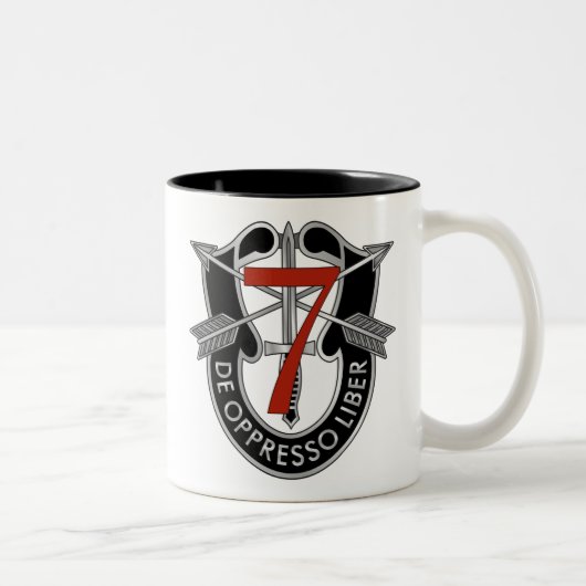 Tasse 2 Couleurs 7ème Crête de groupe de forces spéciales (Droit)