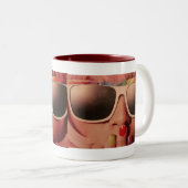 Tasse 2 Couleurs 80 retro fille de mode (Devant droit)