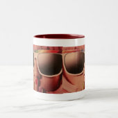 Tasse 2 Couleurs 80 retro fille de mode (Centre)