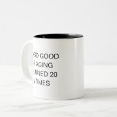 Tasse 2 Couleurs 80e anniversaire drôle (Devant gauche)
