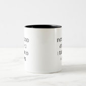 Tasse 2 Couleurs 80e anniversaire drôle (Centre)