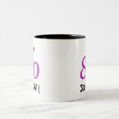 Tasse 2 Couleurs 80e anniversaire Drôle cadeau pour elle (Centre)