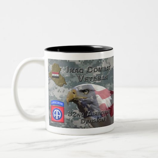 Tasse 2 Couleurs 82e Division aéroportée Irak Vétéran de combat (Gauche)