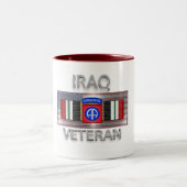 Tasse 2 Couleurs 82e division aéroportée Iraq Vétéran (Centre)