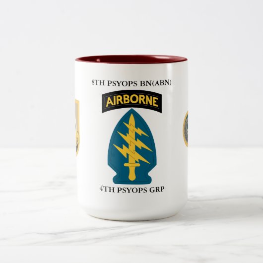 TASSE 2 COULEURS 8E GROUPE PSYOPS BN(ABN) 4E GROUPE PSYOPS (Centre)