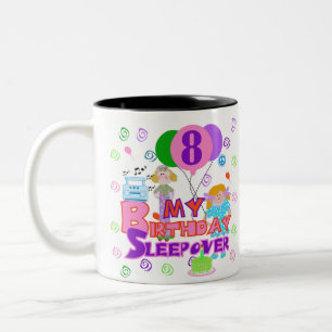 Tasse 2 Couleurs 8ème Sleepover d'anniversaire