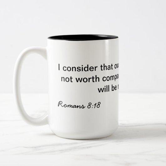 Tasse 2 Couleurs 8h18 de Romains (Gauche)