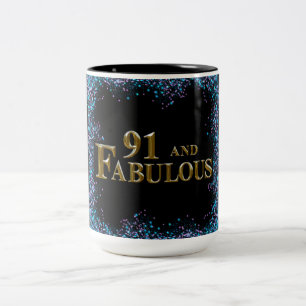 Tasse 2 Couleurs 91e anniversaire 