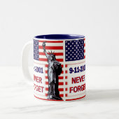 Tasse 2 Couleurs 9-11-2001 N'oubliez jamais (Devant gauche)