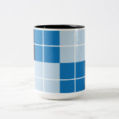 Tasse 2 Couleurs À damiers bleue (Centre)