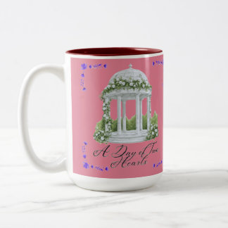 Tasse 2 Couleurs A day of two hearts rosy