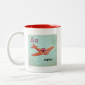 Tasse 2 Couleurs A est pour avion (Gauche)
