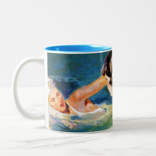Tasse 2 Couleurs À la piscine (Gauche)