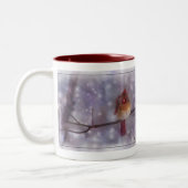Tasse 2 Couleurs À Madame cardinal de l'extrémité du jour froid (Gauche)