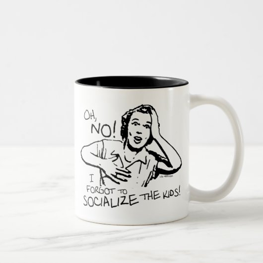 Tasse 2 Couleurs A oublié la socialisation (Droit)