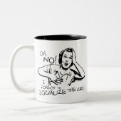 Tasse 2 Couleurs A oublié la socialisation (Gauche)