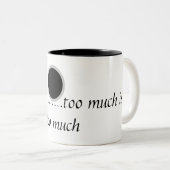 Tasse 2 Couleurs A texte. (Devant droit)