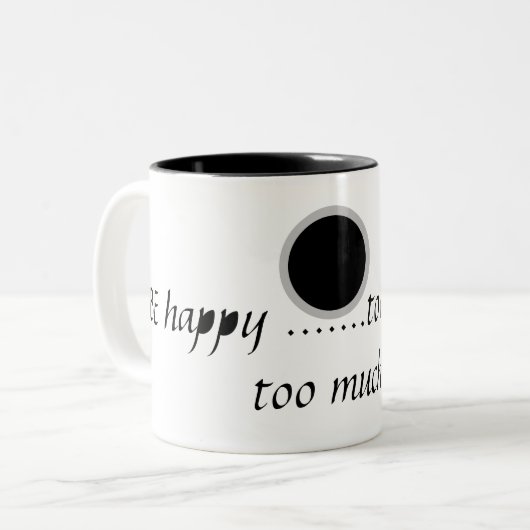 Tasse 2 Couleurs A texte. (Devant gauche)