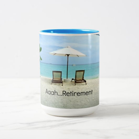 Tasse 2 Couleurs Aaah...Retraite (Centre)