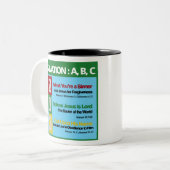 Tasse 2 Couleurs ABC du salut (Devant gauche)