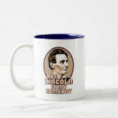 Tasse 2 Couleurs Abe Lincoln est mon Homeboy (Gauche)