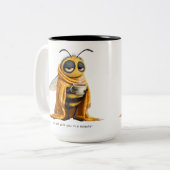 Tasse 2 Couleurs Abeille à café (Devant gauche)