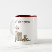 Tasse 2 Couleurs Abeille de Ragdoll mon Valentine (Devant gauche)