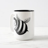 Tasse 2 Couleurs Abeille folle (Devant gauche)