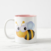 Tasse 2 Couleurs Abeille mignonne ; Rose (Gauche)