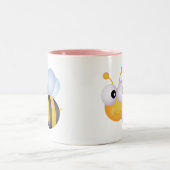 Tasse 2 Couleurs Abeille mignonne ; Rose (Centre)