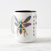 Tasse 2 Couleurs Abeille Moderne (Devant gauche)